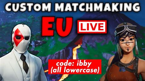 fortnite live custom matchmaking code